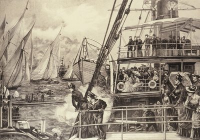 The Prince of Wales Starting the Jubilee Yacht Race by William Heysham after Overend